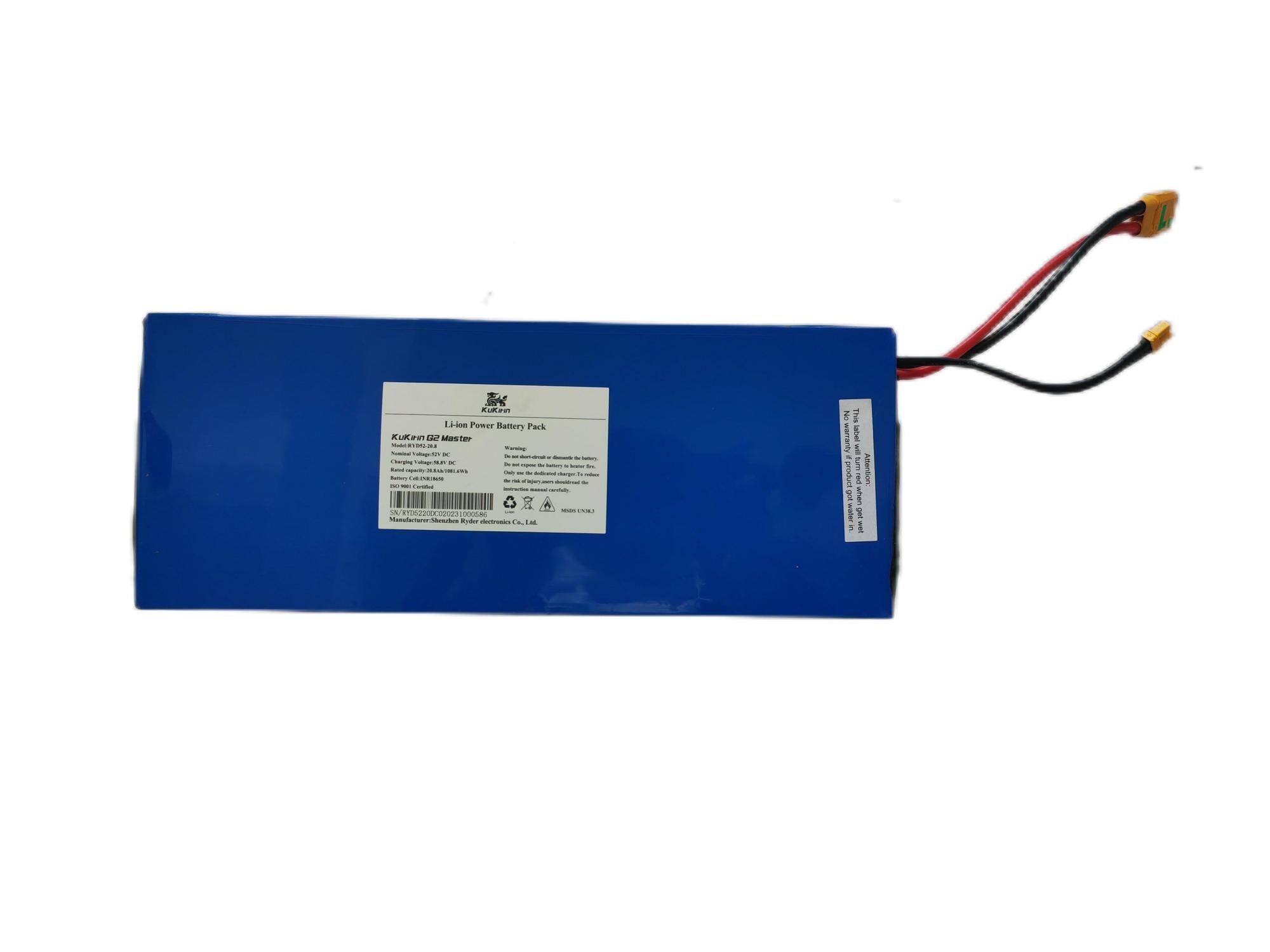 batteria 52v 20.8ah per kukirin g2 master Batteria 52V 20.8Ah per KuKirin G2 Master