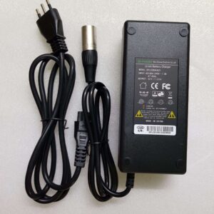 Caricabatteria litio battery charger Li-ion 48-54.6V D-Power connettore XLR tripolare bici elettrica e-bike,