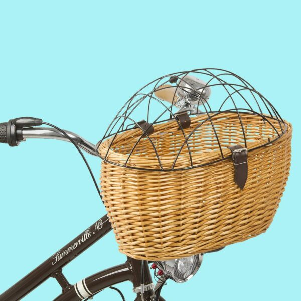 m wave cestino bici in vimini per animali domestici montaggio posteriore o manubrio M-Wave Cestino bici in vimini per animali domestici montaggio posteriore o manubrio