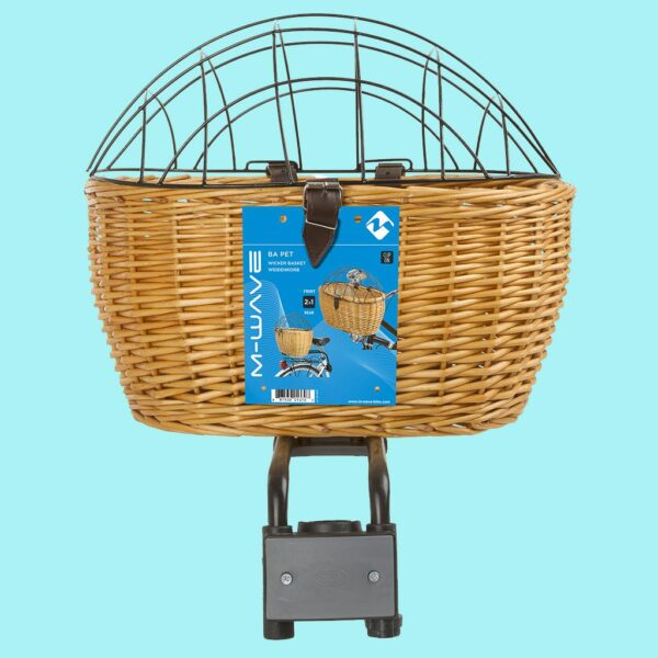 m wave cestino bici in vimini per animali domestici montaggio posteriore o manubrio M-Wave Cestino bici in vimini per animali domestici montaggio posteriore o manubrio