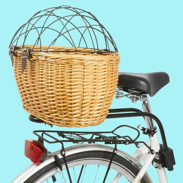 m wave cestino bici in vimini per animali domestici montaggio posteriore o manubrio M-Wave Cestino bici in vimini per animali domestici montaggio posteriore o manubrio